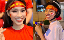 Dàn Hoa Hậu, Á Hậu Việt 'đi bão' mừng chiến thắng của U23: người xúng xính váy áo từ sớm, người rũ bỏ hình tượng