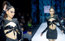 TikToker Lê Bống lần đầu catwalk, tự tin 'tạo nét' không kém loạt Hoa hậu, siêu mẫu