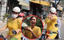 'Team qua đường' bắt trọn cảnh Minh Tú cầm lái chạy xe máy trên phố ngày Tết, bạn trai ngoại quốc đâu rồi?