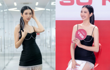 Á hậu Thúy Vân diện váy ôm sát quyến rũ, làm giám khảo Hoa hậu Thể thao