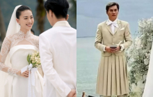 Hóa ra Ngô Thanh Vân chính là người yêu cầu Nam Trung mặc váy trong ngày cưới của mình?