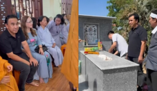 MC Quyền Linh là nghệ sĩ duy nhất đến dự lễ cúng tam thất của nghệ sĩ Thương Tín