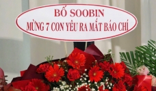 SOOBIN gửi hoa chúc mừng UPRIZE, lời nhắn “Mừng 7 con yêu ra mắt báo chí” gây chú ý