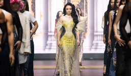 Á hậu Hoàn vũ Canada “gốc Việt” trình diễn tại show thời trang kỷ niệm 10 năm làm nghề của NTK Lê Long Dũng