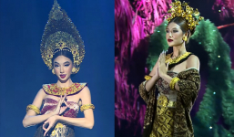 Hoa hậu Thùy Tiên đẹp “xuất thần” trong trang phục truyền thống Bali, Hoa hậu Thiên  Ân hoàn thành phần thi đầy trọn vẹn