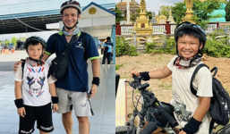 Cậu bé người Việt cùng bố đạp xe 2800km qua 4 quốc gia khi mới 10 tuổi