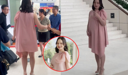Mang bầu 5 tháng, nữ diễn viên Việt nổi tiếng vẫn đi giày hơn chục phân khiến nhiều người thót tim