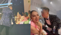 Đàm Vĩnh Hưng bất ngờ hôn Hoa hậu Hương Giang ngay trên sân khấu hậu chia tay Matt liu