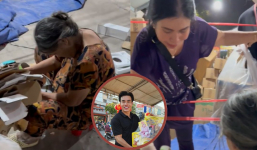 Phụ vợ bán hàng tết, Lê Dương Bảo Lâm gây xúc động khi giúp đỡ cả bà cụ khó khăn ở chợ tết
