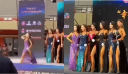 Thí sinh hoa hậu Trung Quốc ném giày vào ban giám khảo vì kết quả
