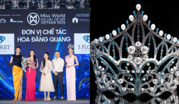 Miss World Vietnam 2023 công bố vương miện đính 999 viên đá quý, gặp sự cố rơi vương miện trong họp báo?
