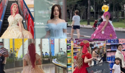 “Đu trend” mặc váy công chúa đi siêu thị, hai cô gái bị bảo vệ cấm cửa phải lang thang ngoài đường