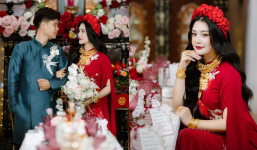 Kết hôn với tình yêu năm 17 tuổi, cô dâu Tiền Giang đeo vàng đầy người trong đám cưới khiến hội chị em xuýt xoa
