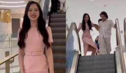 Hết Hoa hậu, Á hậu Minh Kiên - Trịnh Thùy Linh có hành động gây tranh cãi giữa trung tâm thương mại