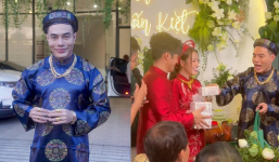 Lê Dương Bảo Lâm mừng đám cưới Puka - Gin Tuấn Kiệt ở Đồng Tháp 1 bao tải tiền mặt, khách mời choáng váng