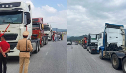 Chú rể Hà Tĩnh “gây choáng” khi dùng 50 xe container rước dâu, giữa đường bị cảnh sát “sờ gáy”