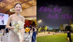 Cô dâu từng được cầu hôn bằng 200 flycam gây “chấn động”, đám cưới toàn khách mời từ hoa hậu đến BTV truyền hình
