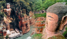 Ly kỳ tượng Phật bằng đá lớn nhất thế giới nằm ẩn trong núi từng 4 lần rơi nước mắt