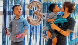 Hòa Minzy mừng sinh nhật con trai tròn 3 tuổi, bé Bo càng lớn càng chững chạc, ấm áp