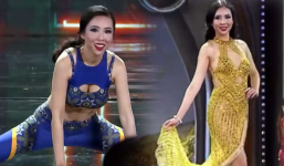 Miss Grand Hong Kong tiếp tục gây tấu hài khi đi thi Hoa hậu: xoạc chân, xách váy, make up 'ô dề' siêu tấu hài