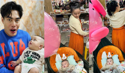 Con trai được 5 tháng tuổi, bà xã Dương Lâm đã đưa ra chợ Tết bán đồ, nam diễn viên xúc động nhắn nhủ