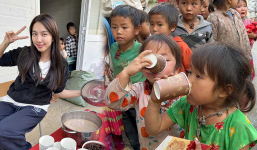 Thùy Tiên nấu trà sữa cho trẻ em vùng cao, muốn các em chạm vào những thứ xa hoa cách xa hàng ngàn cây số