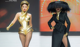 Siêu mẫu Vũ Thu Phương catwalk 'bằng cả sinh mệnh' tại The Face, netizen dở khóc dở cười vì quá dị