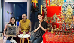 Giữa lúc sao nữ khoe biệt thự tiền tỷ, Hoa hậu Khánh Vân chia sẻ phòng thờ Phật hoành tráng tại nhà