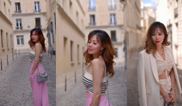 Nhà văn Amanda Huỳnh truyền cảm hứng về thời trang boho-chic khi thả dáng tại Paris