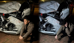 Nam ca sĩ Vbiz gặp tai nạn khi lưu diễn ở Hàn Quốc ngay Tết, xe vỡ nát nặng