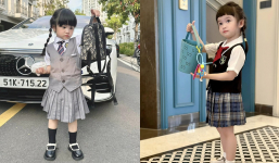 Con gái 3 tuổi của Đoàn Di Băng đeo ba lô 50 triệu, mặc đồ không trùng lặp đi học mẫu giáo