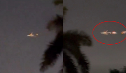 Máy bay bất ngờ bốc cháy giữa bầu trời, video ghi lại cảnh tượng kinh hoàng gây xôn xao