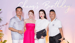 Bảo Thy sánh đôi ông xã, cùng dàn sao dự tiệc sinh nhật vợ diễn viên Chi Bảo - Lý Thuỳ Chang