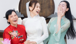 Không phải mẹ đẻ, diễn viên Phương Oanh đi thử áo dài cưới với mẹ Shark Bình và người phụ nữ này