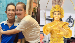 Con gái Hồng Loan đúc tượng vàng cho cố NSUT Vũ Linh, thông báo làm thiện nguyện giữa ồn ào tranh chấp tài sản