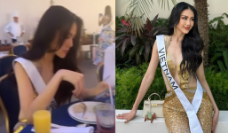 Xuất hiện hình ảnh Bùi Quỳnh Hoa có biểu hiện lạ, ngồi buồn bã tại Miss Universe 2023, chuyện gì xảy ra?