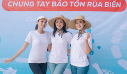 Top 3 Hoa hậu Hoàn vũ Việt Nam 2022 cùng nhau thả rùa về biển tại Côn Đảo