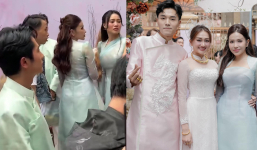 Khả Như và Huỳnh Phương 'né' nhau tuyệt đối tại đám cưới Phương Lan, nhưng một chi tiết để lộ chuyện tình cảm?