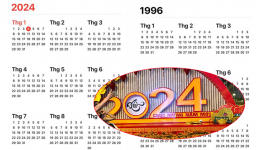 Kỳ lạ lịch năm 1996 và năm 2024 giống y hệt nhau, vì sao như vậy và có ý nghĩa gì không?