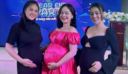 3 nữ diễn viên VTV cùng khoe bụng bầu, Phương Oanh và Thu Quỳnh có sự trùng hợp đến lạ