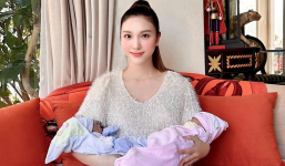 Hotgirl Hạnh Sino thông báo đã sinh đôi con đầu lòng, trầm trồ nhan sắc mẹ bỉm ôm 2 em bé