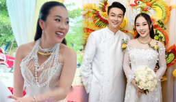 Chiếc váy cưới hở bạo của vợ TiTi (HKT) gây tranh luận, tiệc cưới ở quê mặc như vậy có phù hợp?
