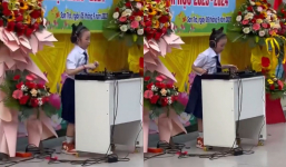 Dân tình xôn xao trước hình ảnh bé gái tiểu học đánh DJ cực 'sung' trong ngày khai giảng