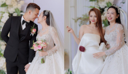 Lê Giang, Nhã Phương và dàn sao VFC đổ bộ lễ cưới diễn viên Kim Oanh, cô dâu chi hơn nửa tỷ cho váy cưới