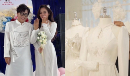 Cô gái làm đám cưới cùng Phạm Thoại bị NTK tố mặc phải áo dài “fake” trong đám cưới