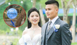 Quang Hải - Chu Thanh Huyền báo tin 'săn rồng vàng' thành công trong đám cưới, giới tính em bé cũng được hé lộ