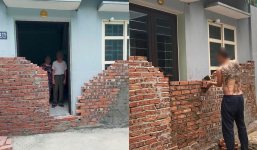 Xôn xao hai cụ già bị hàng xóm xây tường bịt kín cửa nhà, nguyên nhân khiến nhiều người bất bình