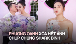 'Quỳnh búp bê' Phương Oanh bất ngờ xóa hết ảnh chụp chung với Shark Bình, netizen nghi vấn chuyện gì xảy ra?