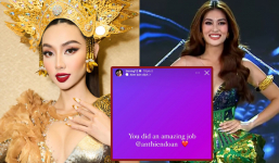 Hoa hậu Thuỳ Tiên gửi lời động viên Thiên Ân sau màn out top 10 đáng tiếc: “Em đã làm rất tuyệt vời rồi'