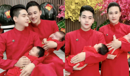 Hà Trí Quang - Thanh Đoàn khoe ảnh gia đình hạnh phúc, lần đầu diện áo dài Tết chụp cùng đôi song sinh